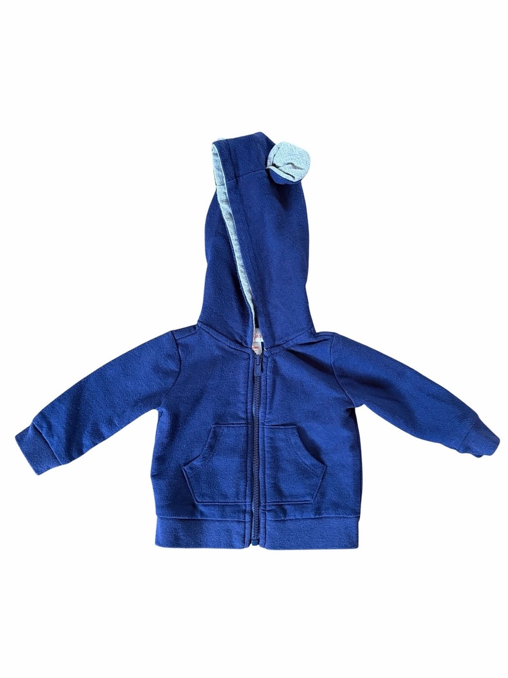 Cat & Jack Newborn Baby Bear Hoodie Jacket Full Zip Hooded Blue Pockets Unisex